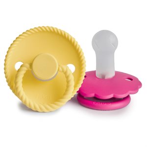FRIGG Limited Summer Collection - Rope/Daisy Silicone 2-Pack - Sunflower/fuchsia - Size 2